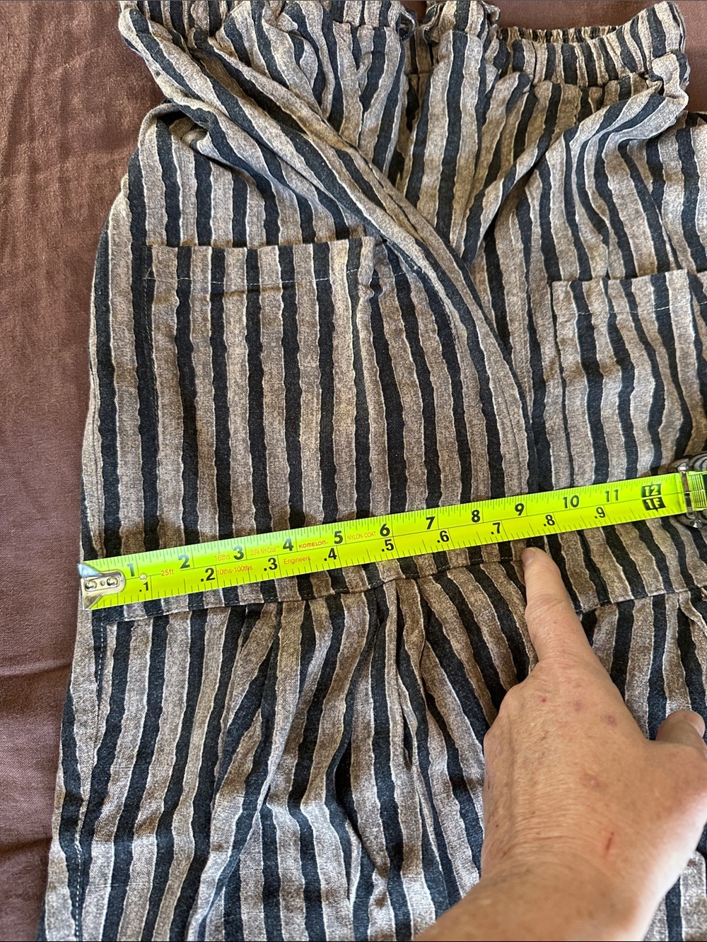 Free People style wide leg Pants. Huge side pockets. Elastic waist Black & Tan 🖤 - Picture 14 of 16
